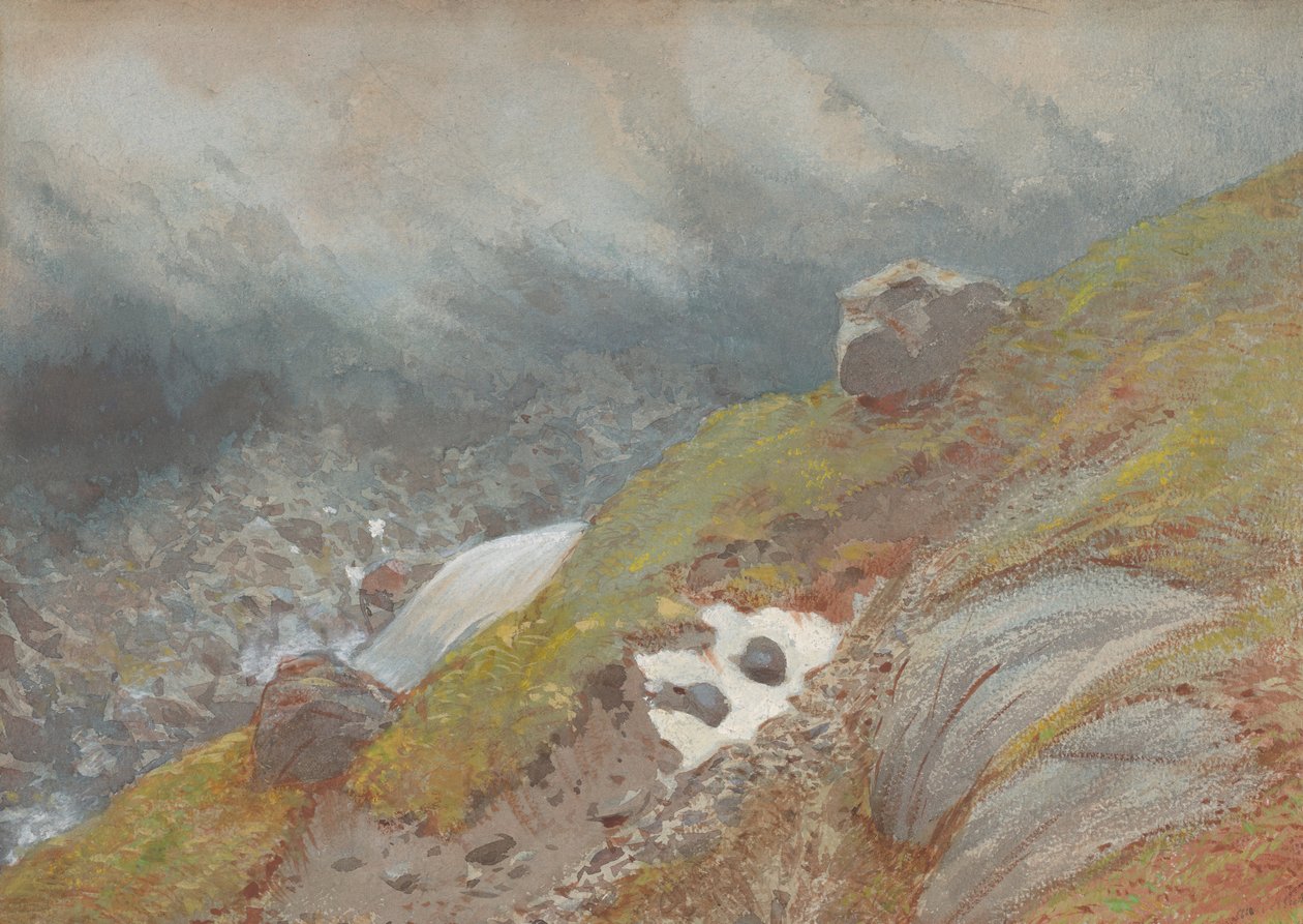 Udsigt over Handeck, Schweiz, 1875. af Eugène Viollet le Duc