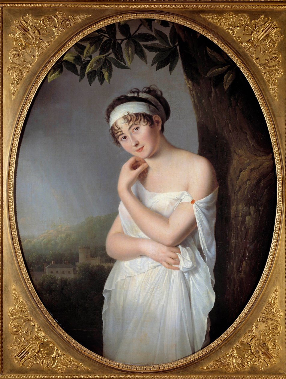 Portræt af Madame Juliette Recamier (1777-1849), født Jeanne-Francoise Bernard Maleri af Eulalie Morin (1765-1837) 1799. Dim. 1,15x0,87 m. af Eulalie Morin