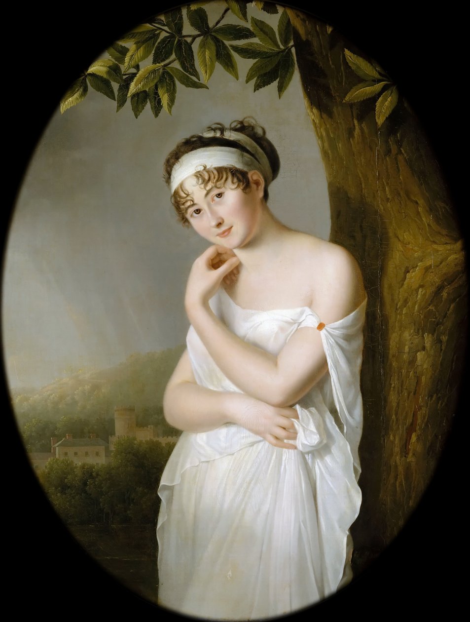 Portræt af Madame Récamier, født Julie Bernard 1777-1849 af Eulalie Morin