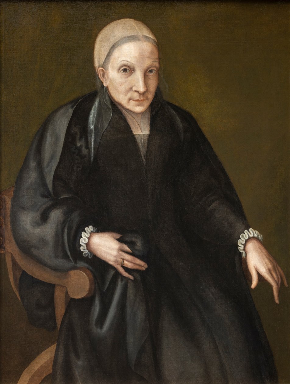 Portræt af kunstnerens svigermor af Europa Anguissola