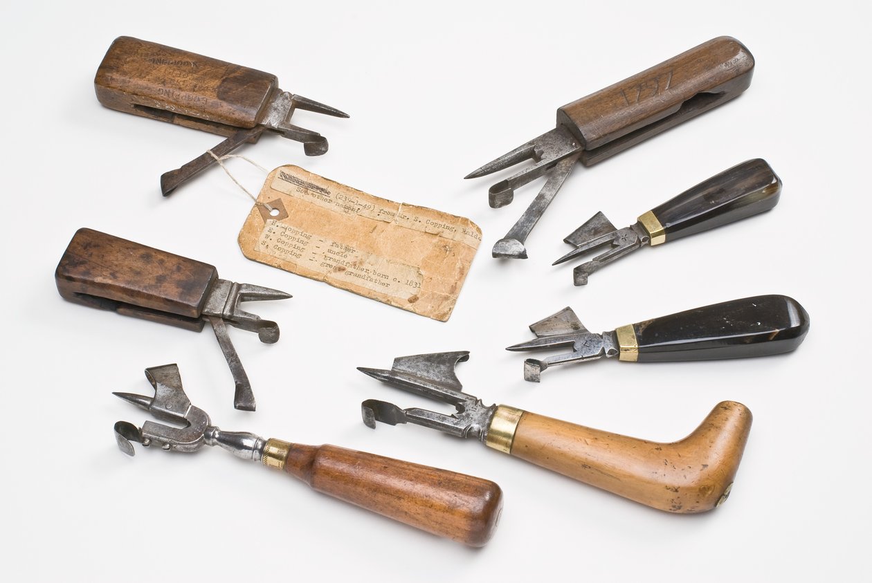 Race knive, 18. - 19. århundrede (træ og metal) af European