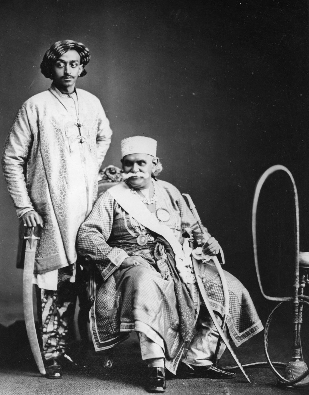 Maharajaen af Benares og hans søn, ca. 1870