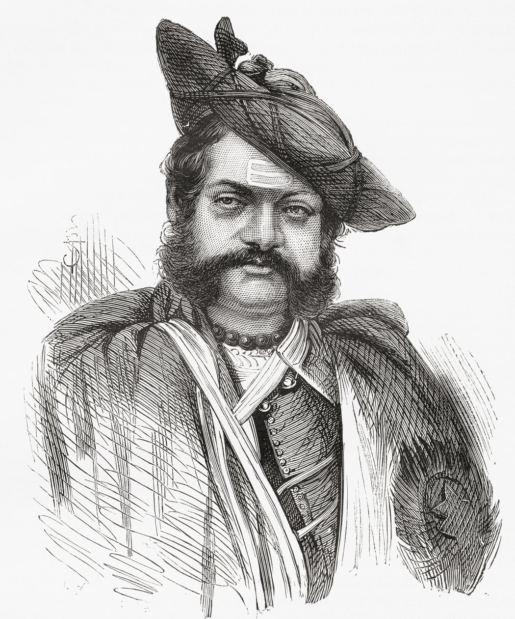 Jayajirao Scindia, Maharajah af Gwalior, illustration fra 