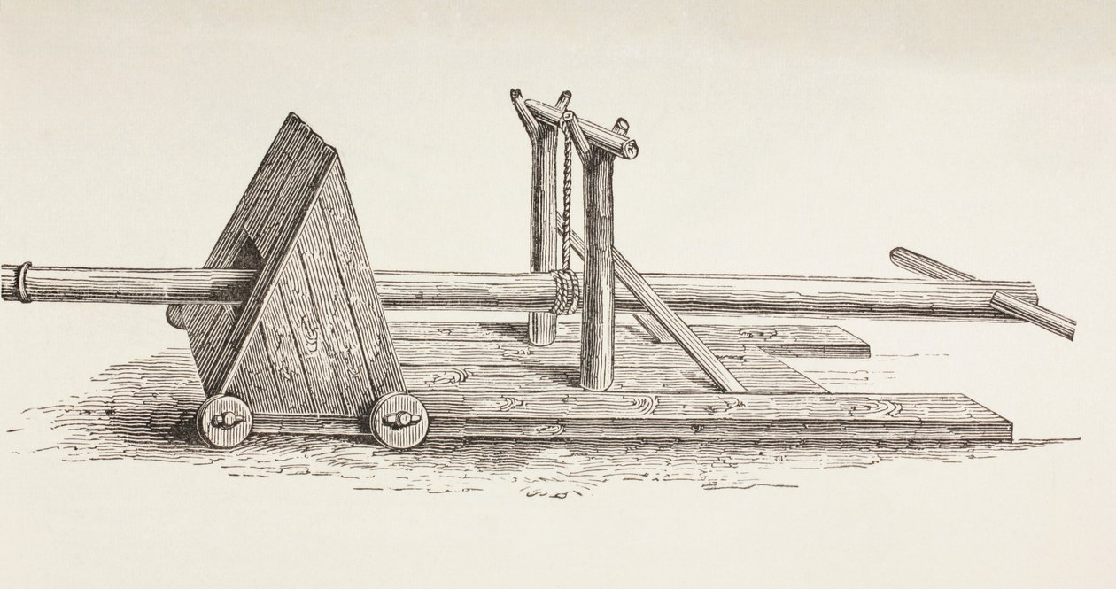 Middelalderlig slagram, ca. 1880 af European School