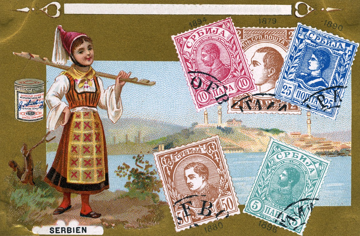 Serbiske frimærker, 1897 af European School