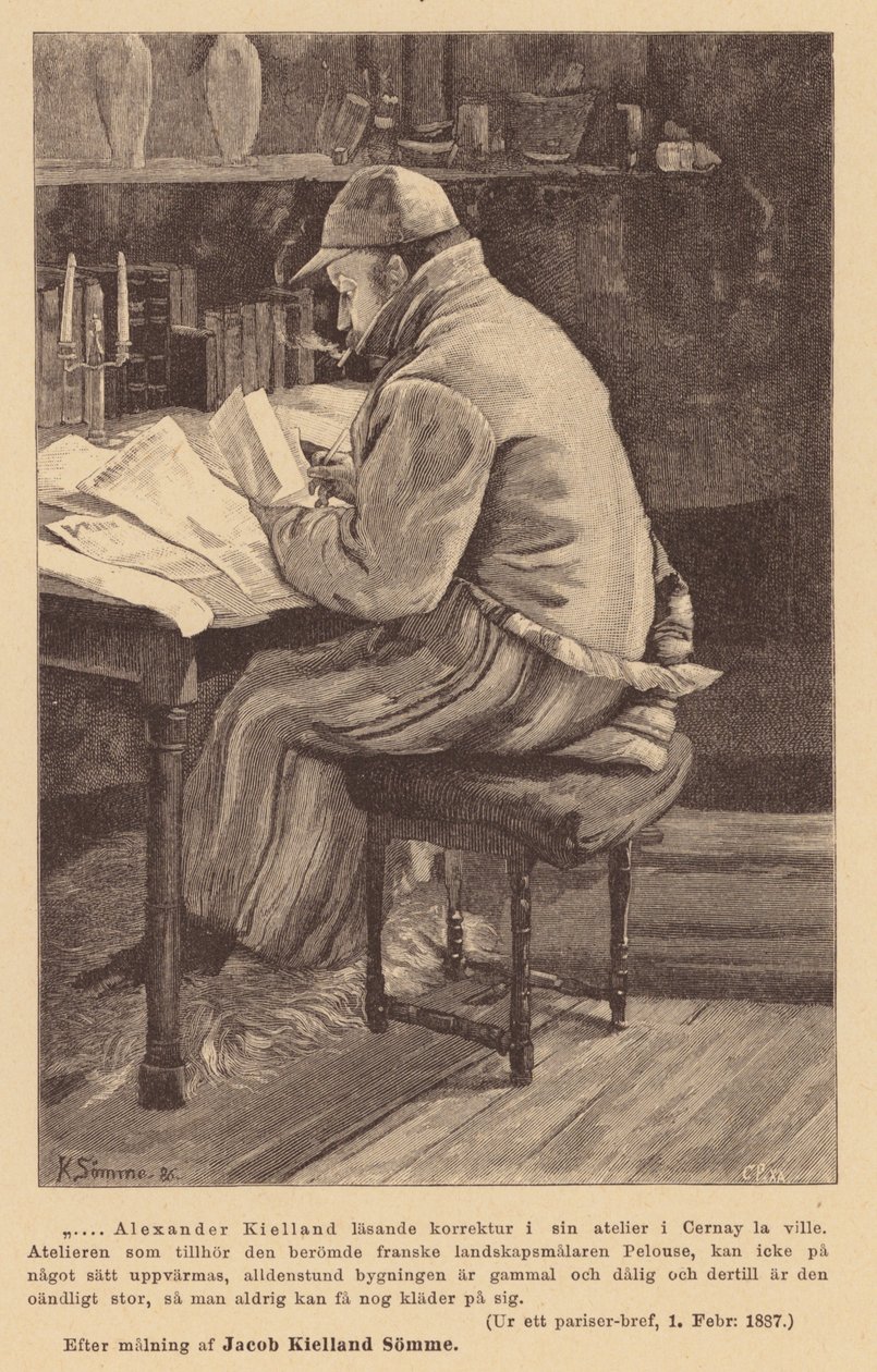 Alexander Kielland, norsk forfatter (kobberstik) af European School