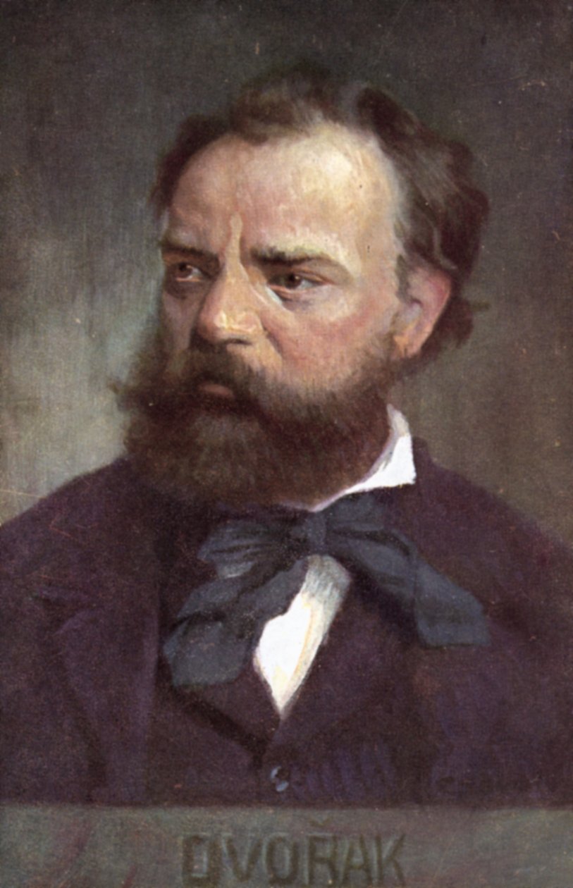 Antonin Dvorak, tjekkisk komponist (farvelitografi) af European School