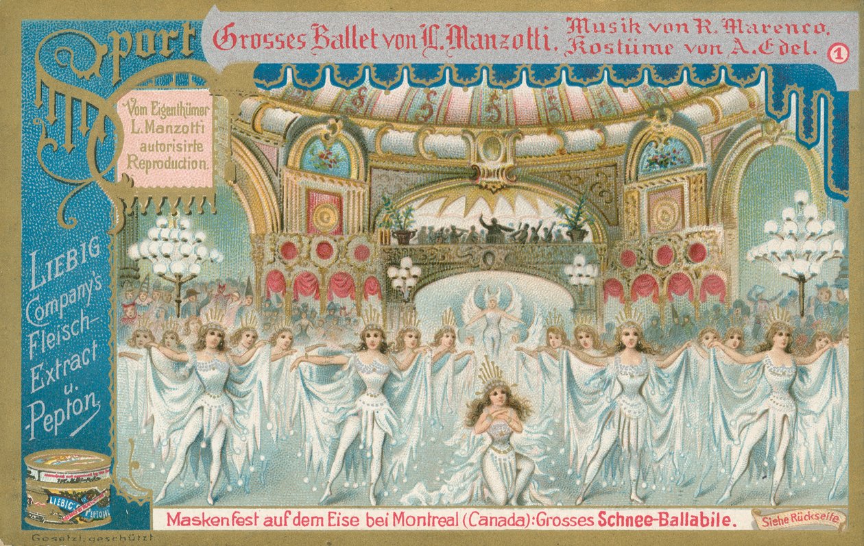 Ballet, Liebig-kort, begyndelsen af det 20. århundrede (chromo) af European School