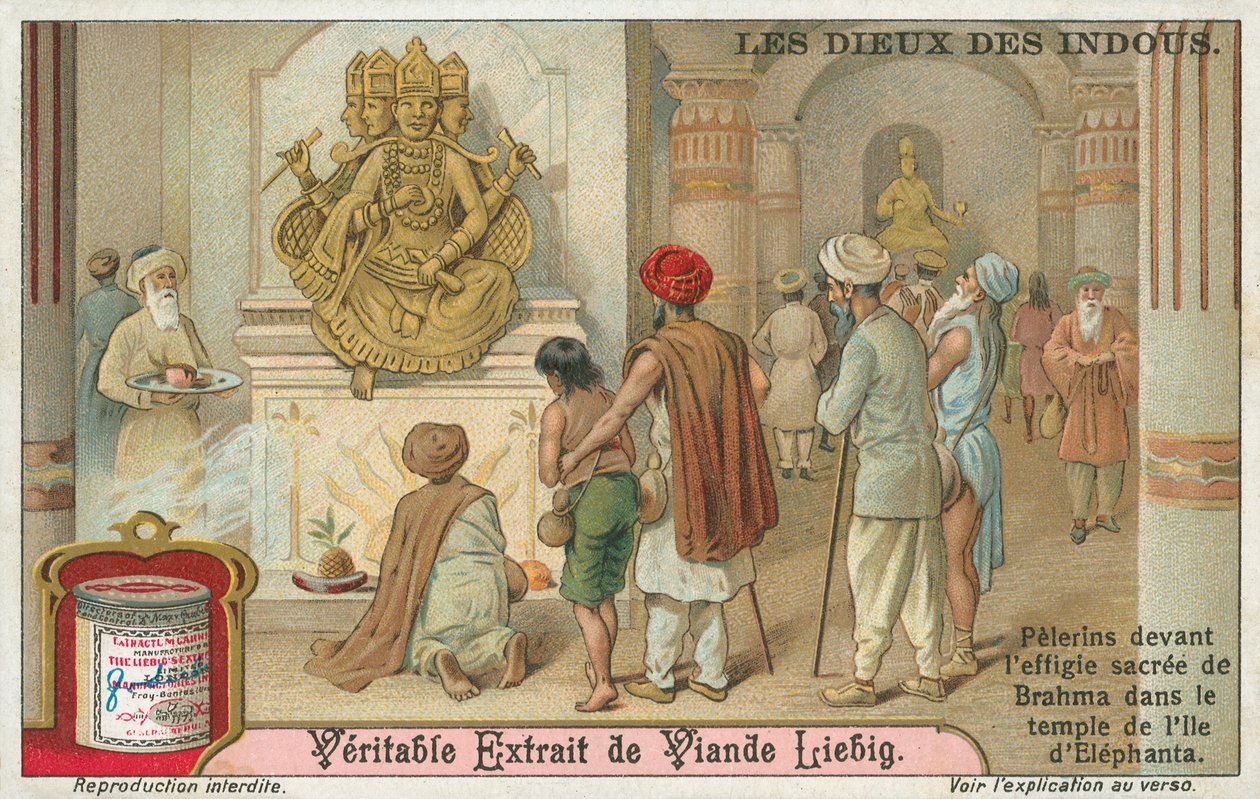 Brahma, Liebig-kort, begyndelsen af det 20. århundrede (chromo) af European School