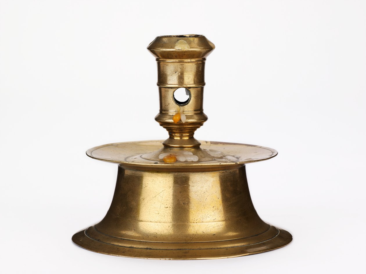 Capstan lysestage, ca. 1600 (messing) af European School