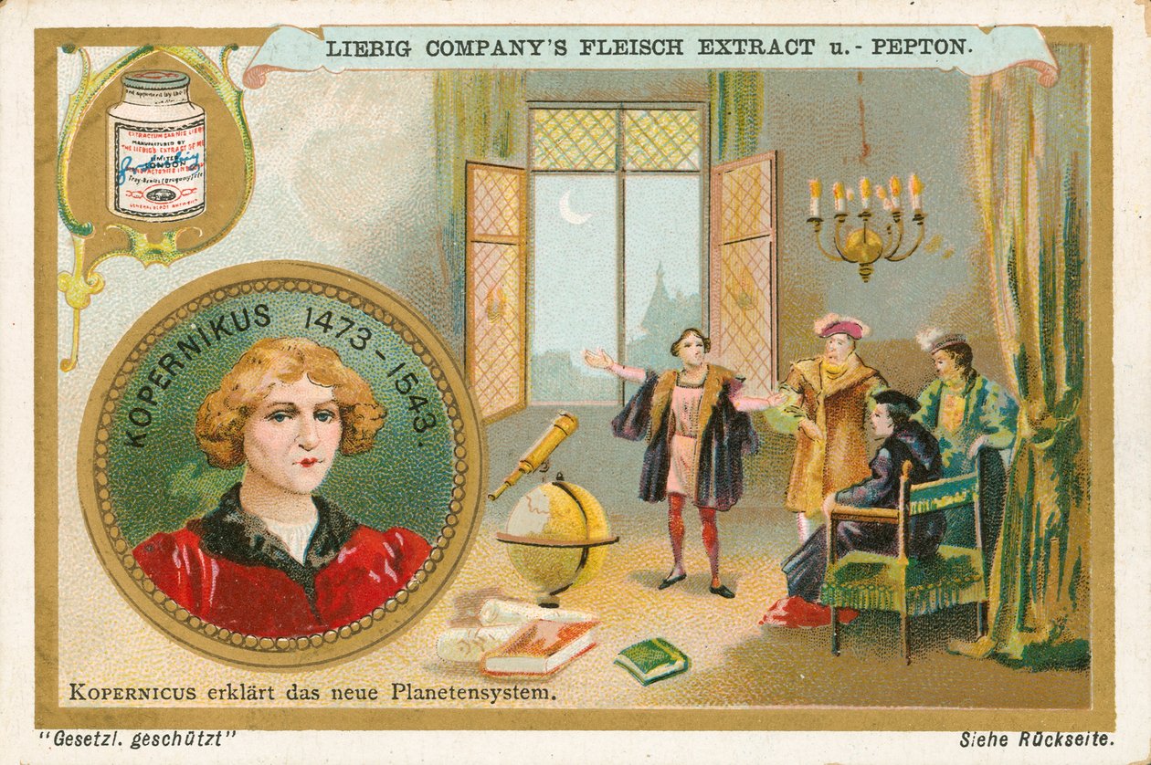 Kopernikus, Liebig-kort, begyndelsen af det 20. århundrede (chromo) af European School