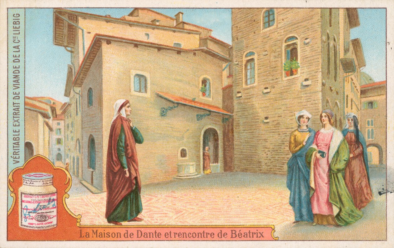 Dante, Liebig-kort, begyndelsen af det 20. århundrede (chromo) af European School