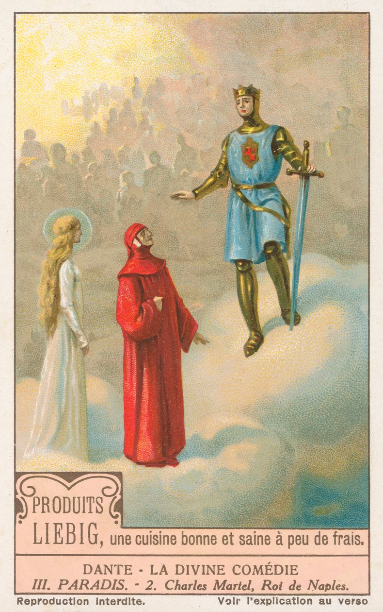 Dante, Den guddommelige komedie, Liebig-kort, begyndelsen af det 20. århundrede (chromo) af European School
