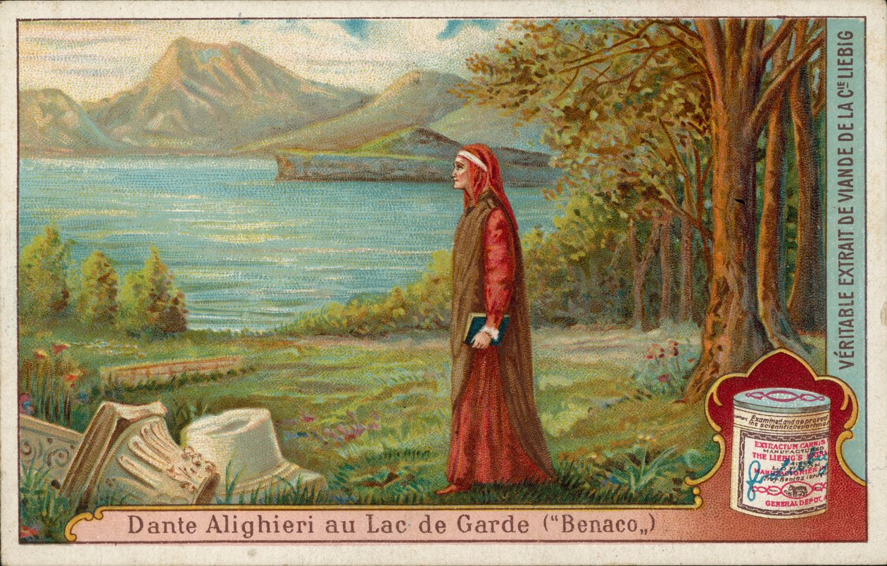 Dante ved Gardasøen (chromolitho) af European School