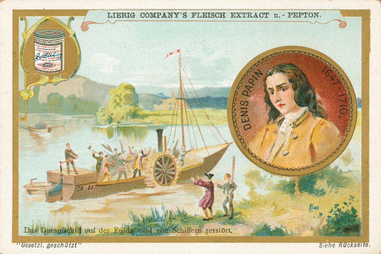 Denis Papin, Liebig-kort, begyndelsen af det 20. århundrede (chromo) af European School