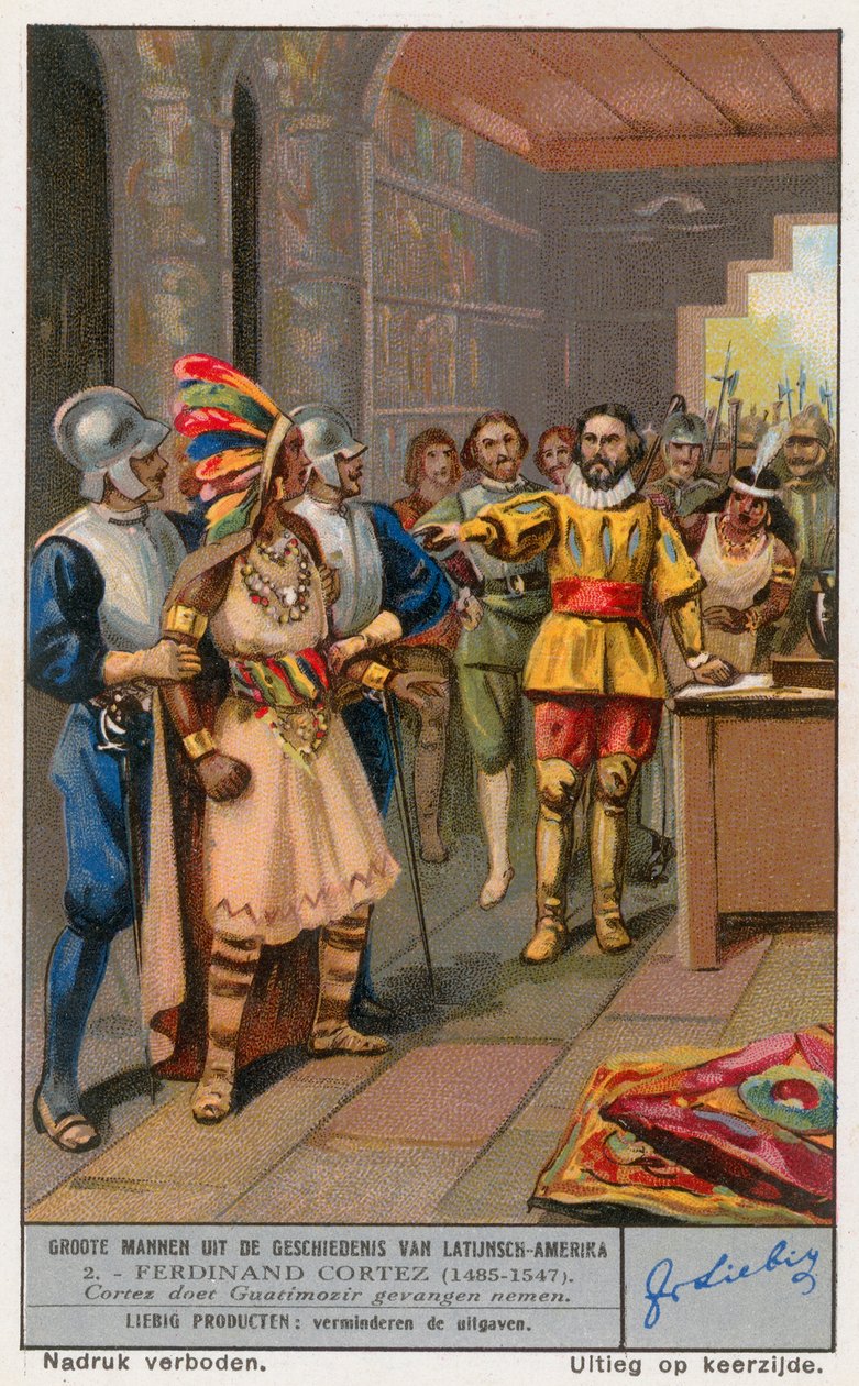 Ferdinand Cortez, Liebig-kort, begyndelsen af det 20. århundrede (chromo) af European School