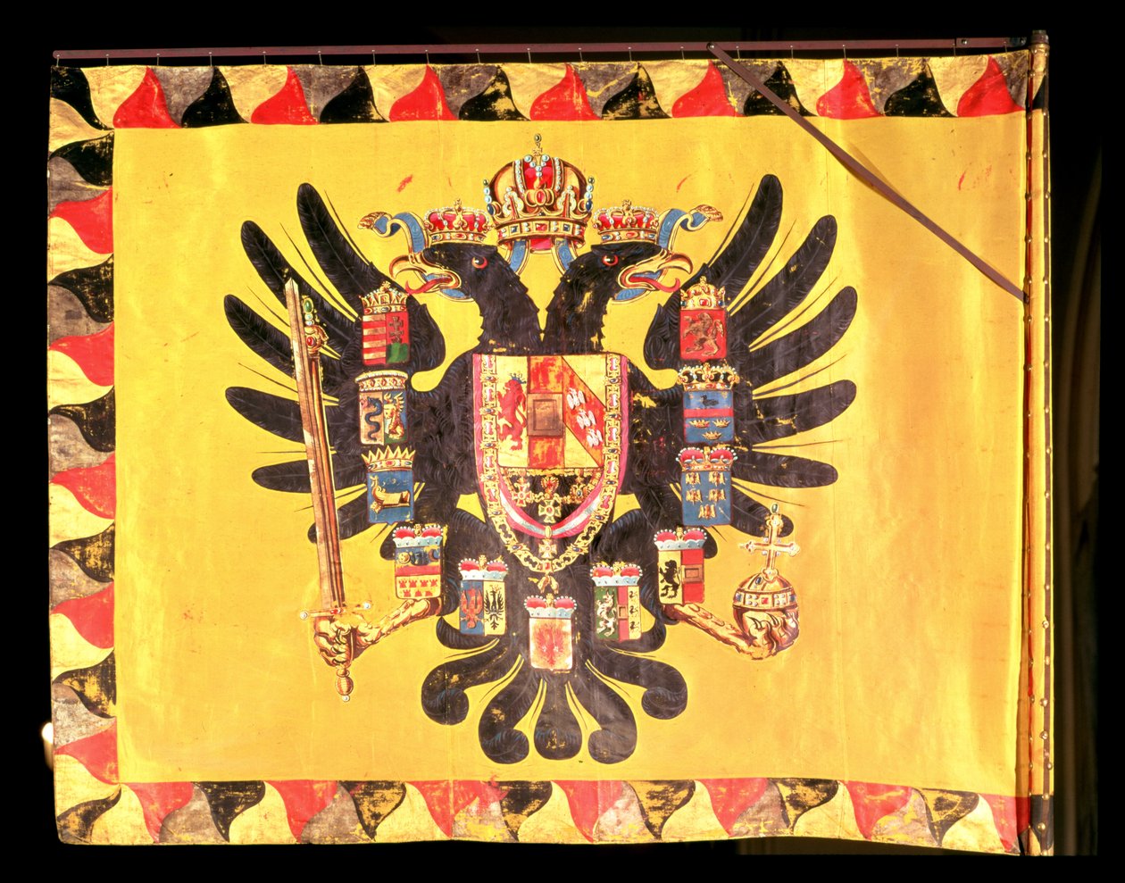 Det kejserlige habsburgske dynastis flag, ca. 1700 (malet silke) af European School