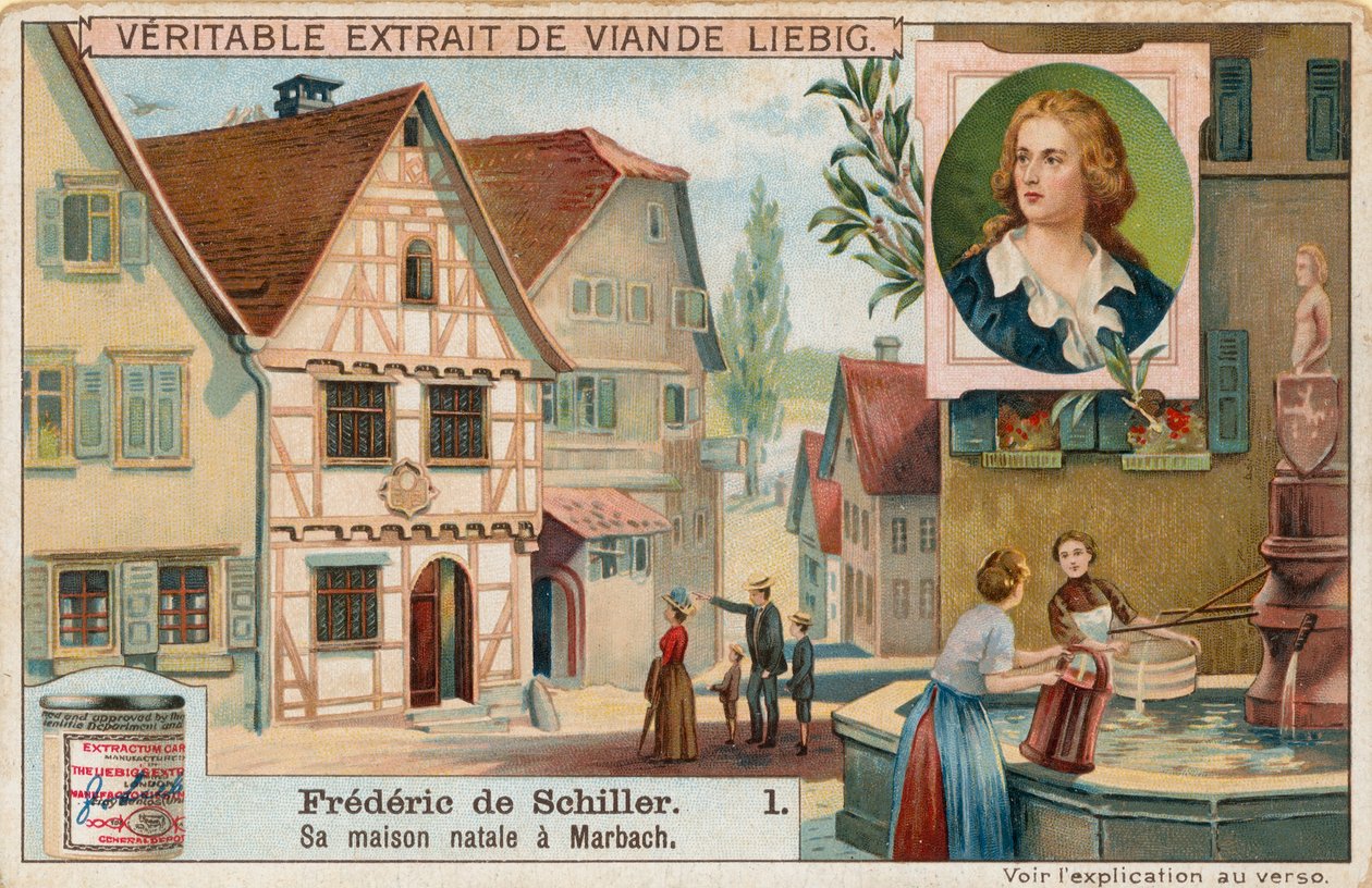 Friedrich Schiller, Liebig-kort, begyndelsen af det 20. århundrede (chromo) af European School