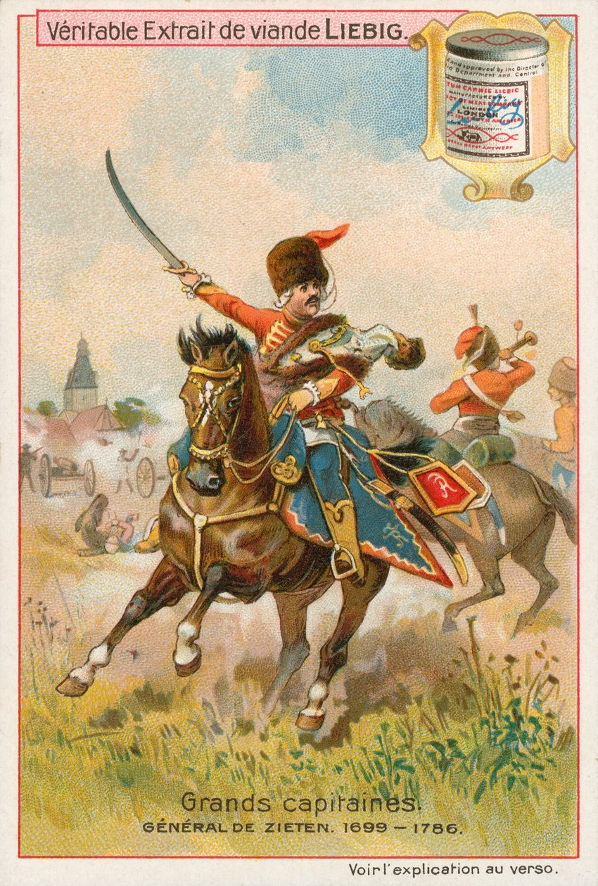 General de Zieten, Liebig-kort, begyndelsen af det 20. århundrede (chromo) af European School