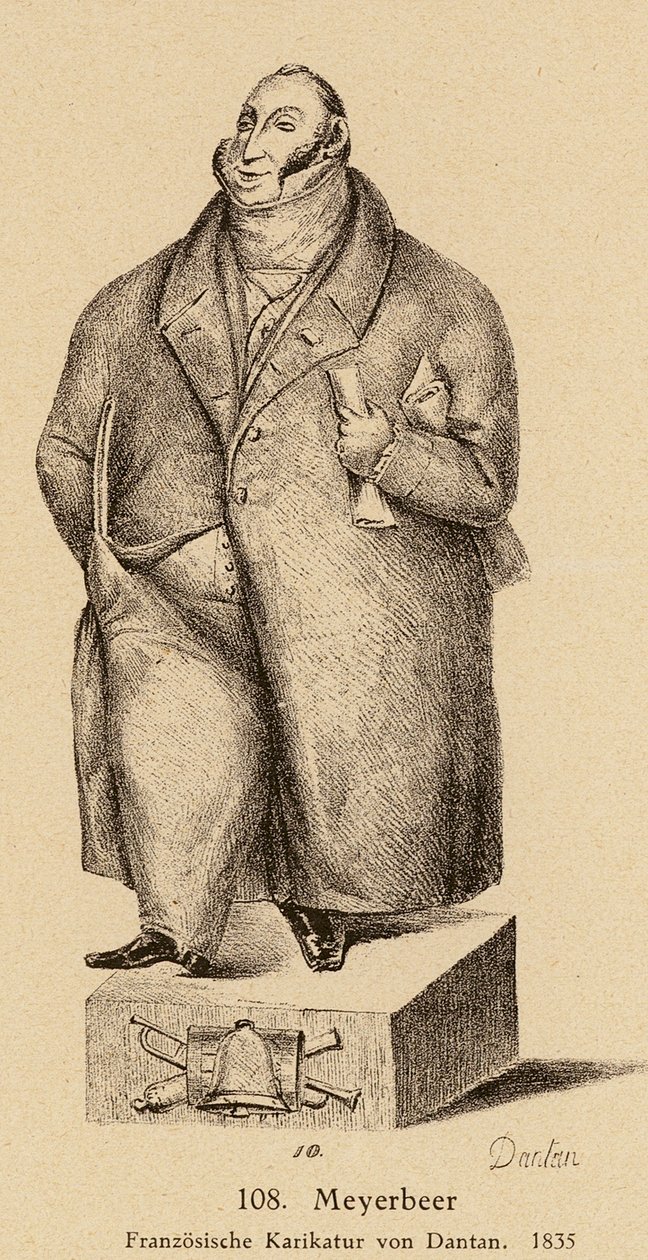 Giacomo Meyerbeer, tysk-jødisk komponist (litografi) af European School
