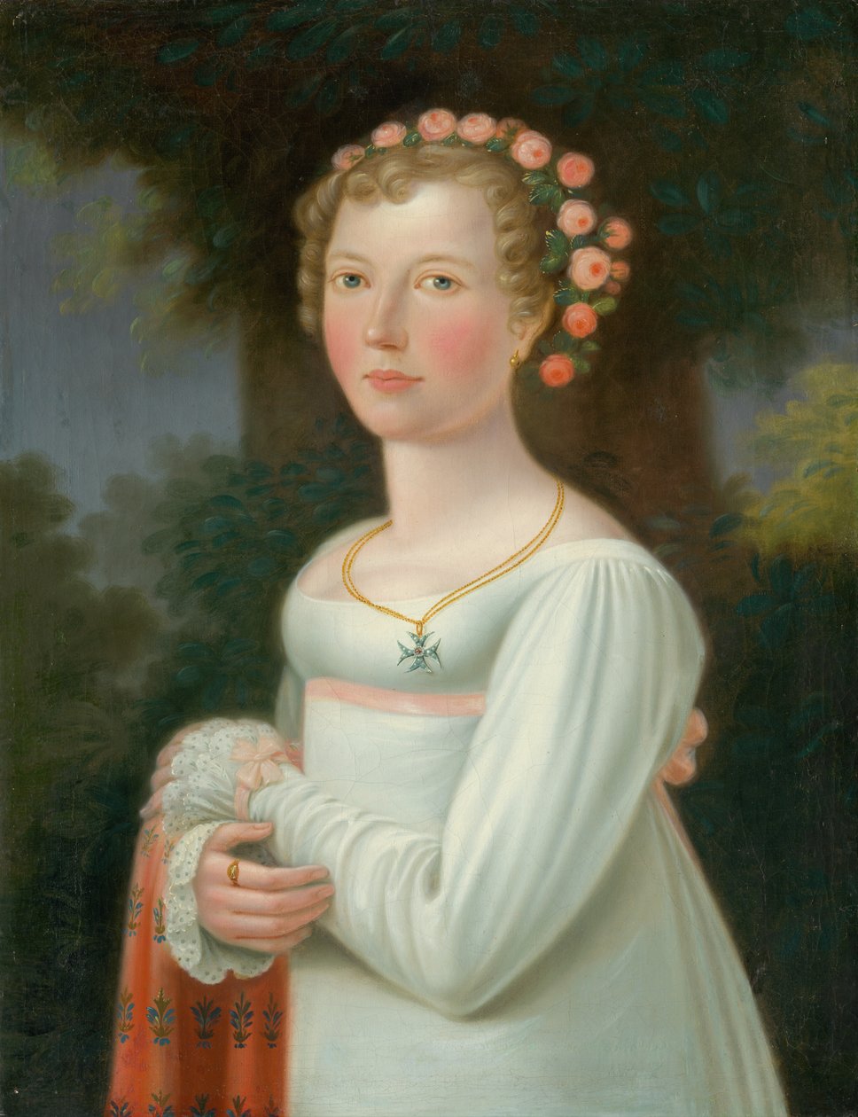 Pige i hvid kjole, 1800-20 af European School