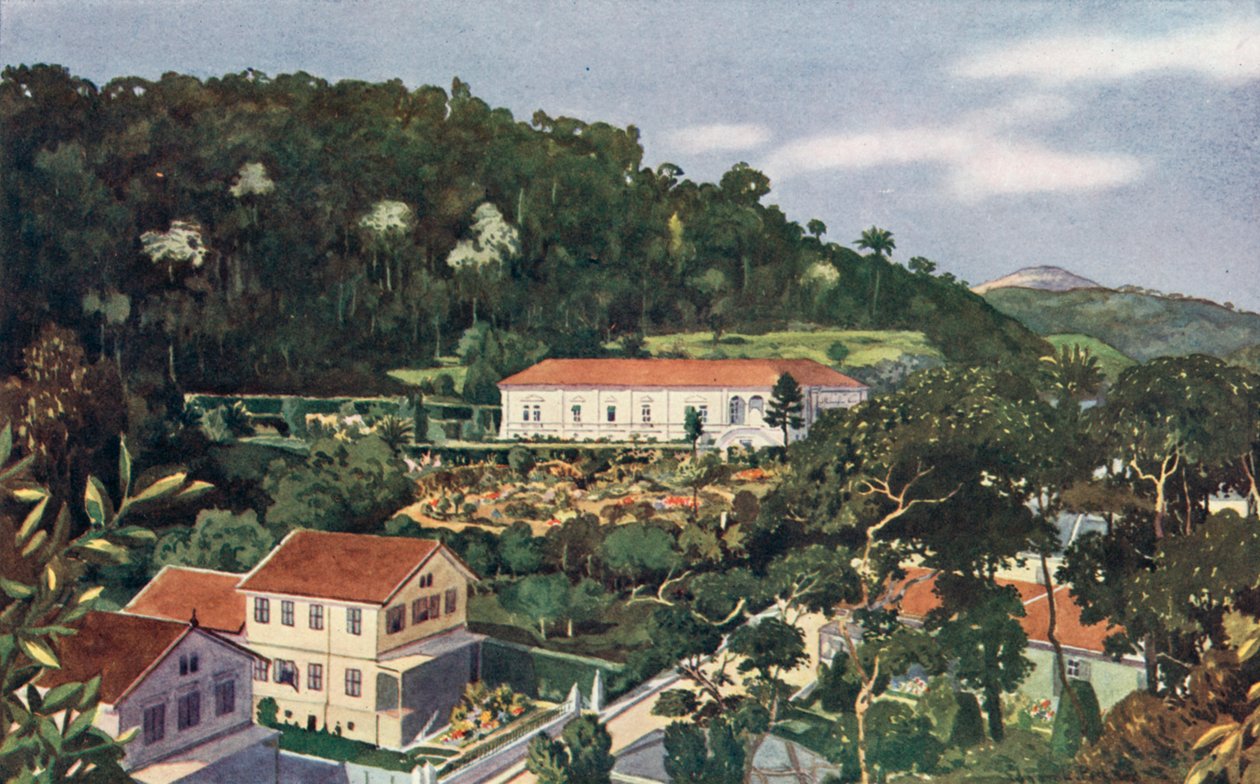 Hans britiske majestæts legation, Petropolis (farvelitografi) af European School
