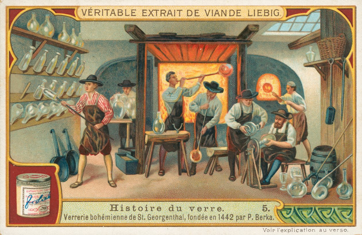 Glasets historie, Liebig-kort, begyndelsen af det 20. århundrede (chromo) af European School
