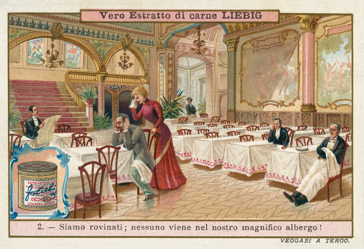 Hotelejer fortvivlet over manglende kunder (chromolitho) af European School