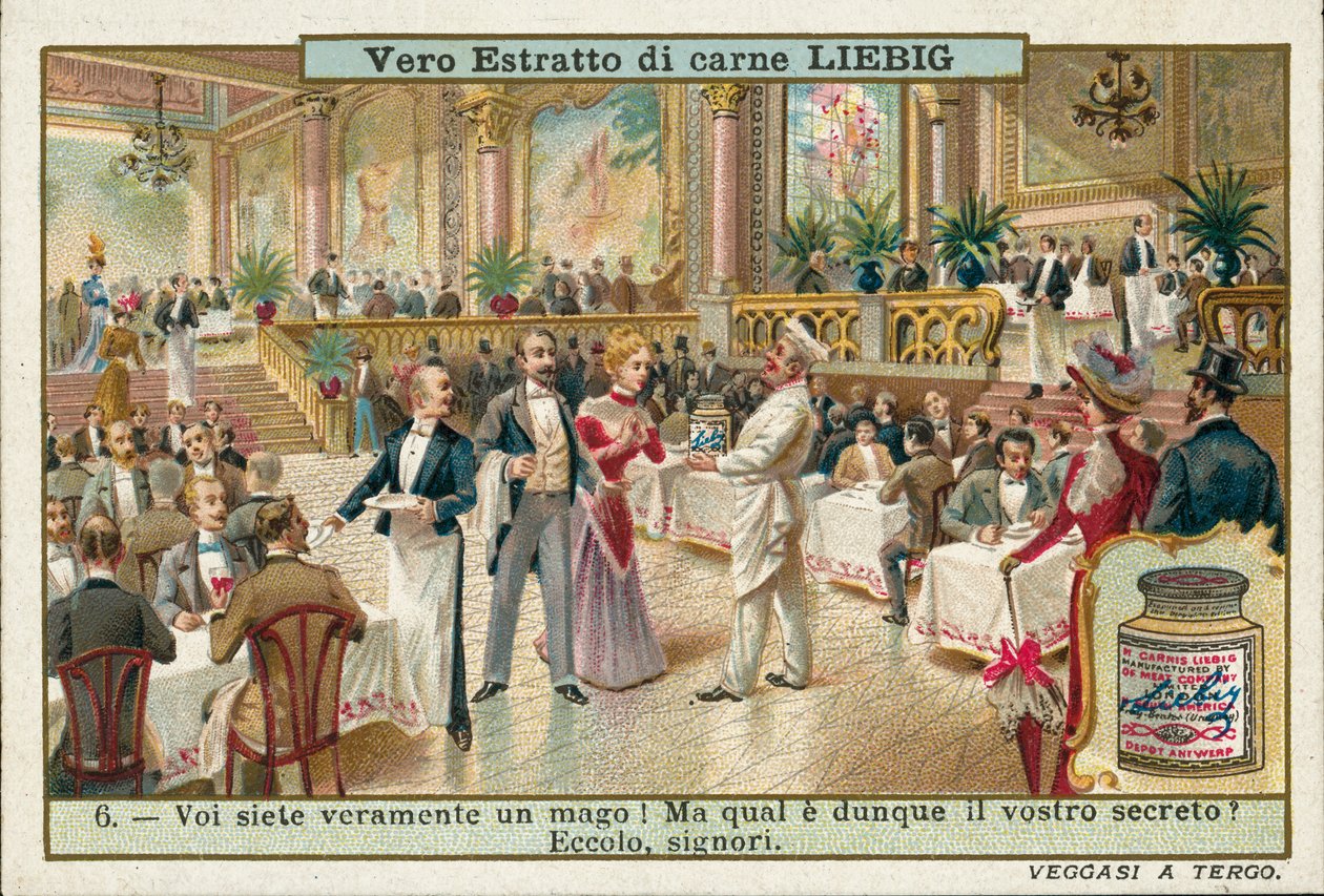 Forbedring af en restaurants økonomi efter ansættelse af en ny kok (chromolitho) af European School