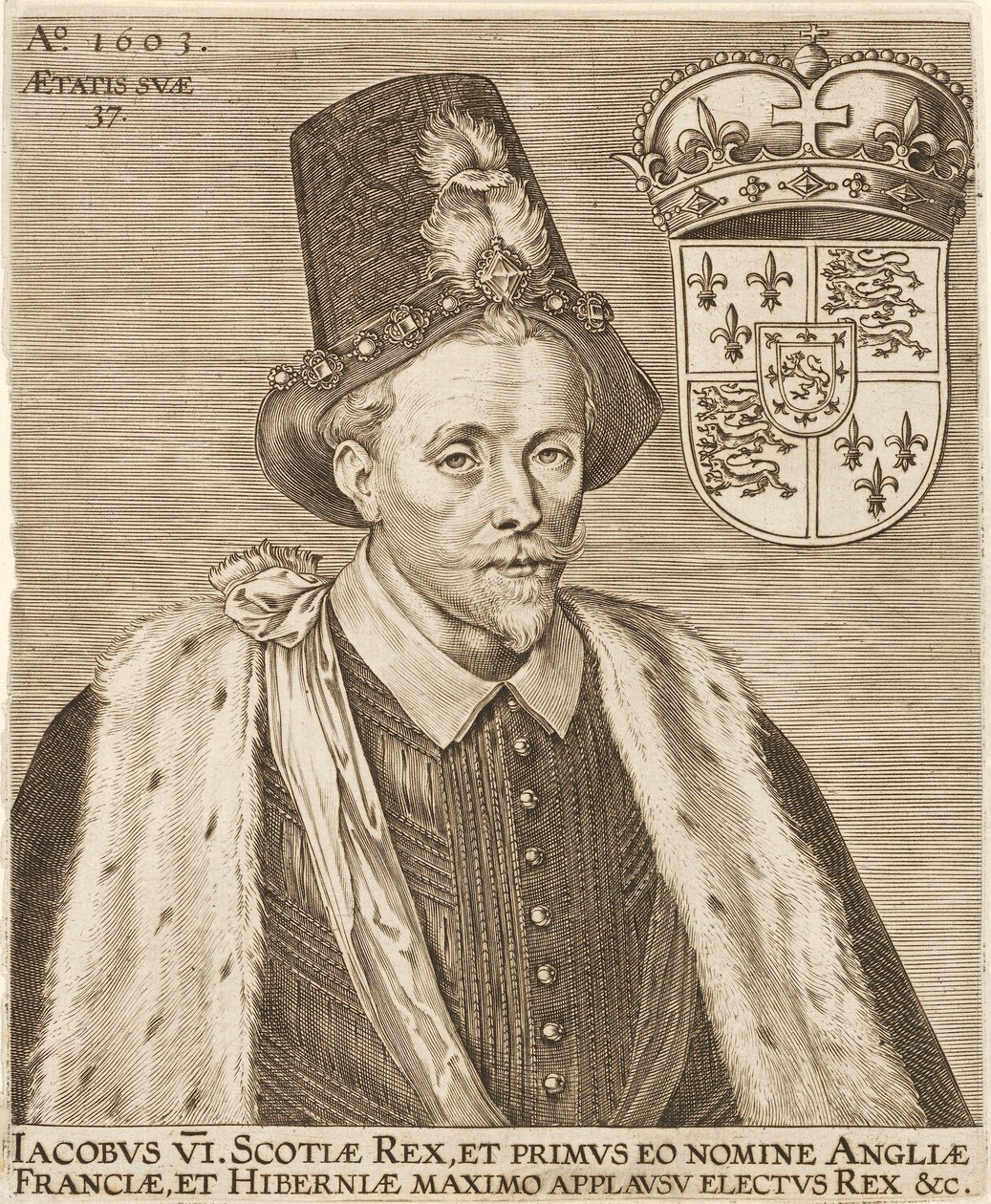 James VI af Skotland og James I af England, pub. 1603. af European School