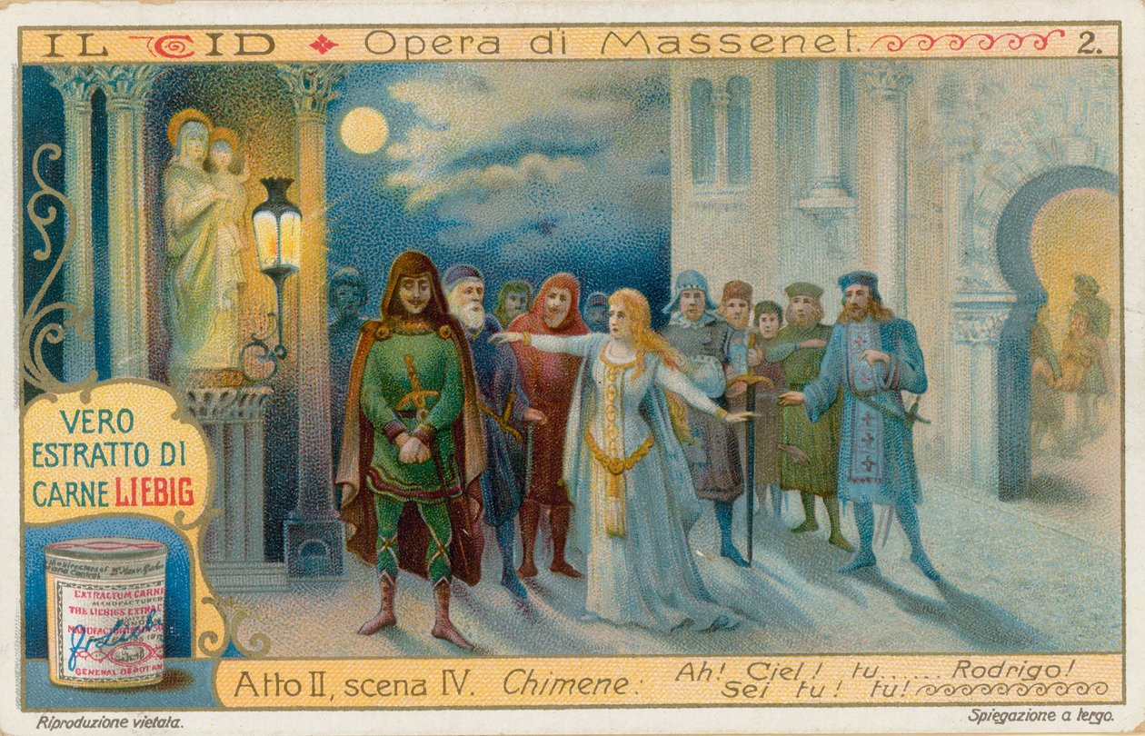 Le Cid af Massenet, Liebig-kort, begyndelsen af det 20. århundrede (chromo) af European School