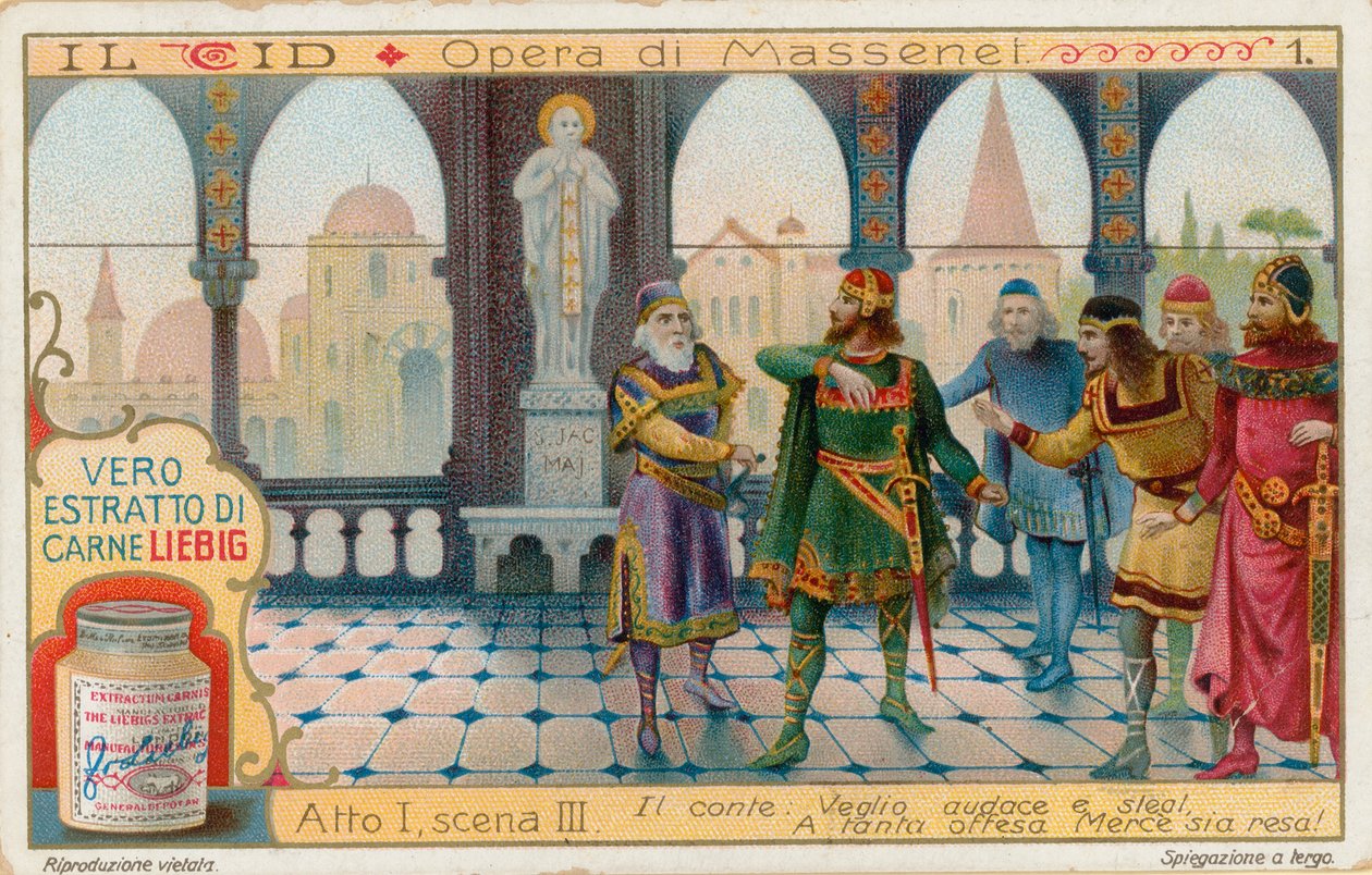 Le Cid af Massenet, Liebig-kort, begyndelsen af det 20. århundrede (chromo) af European School