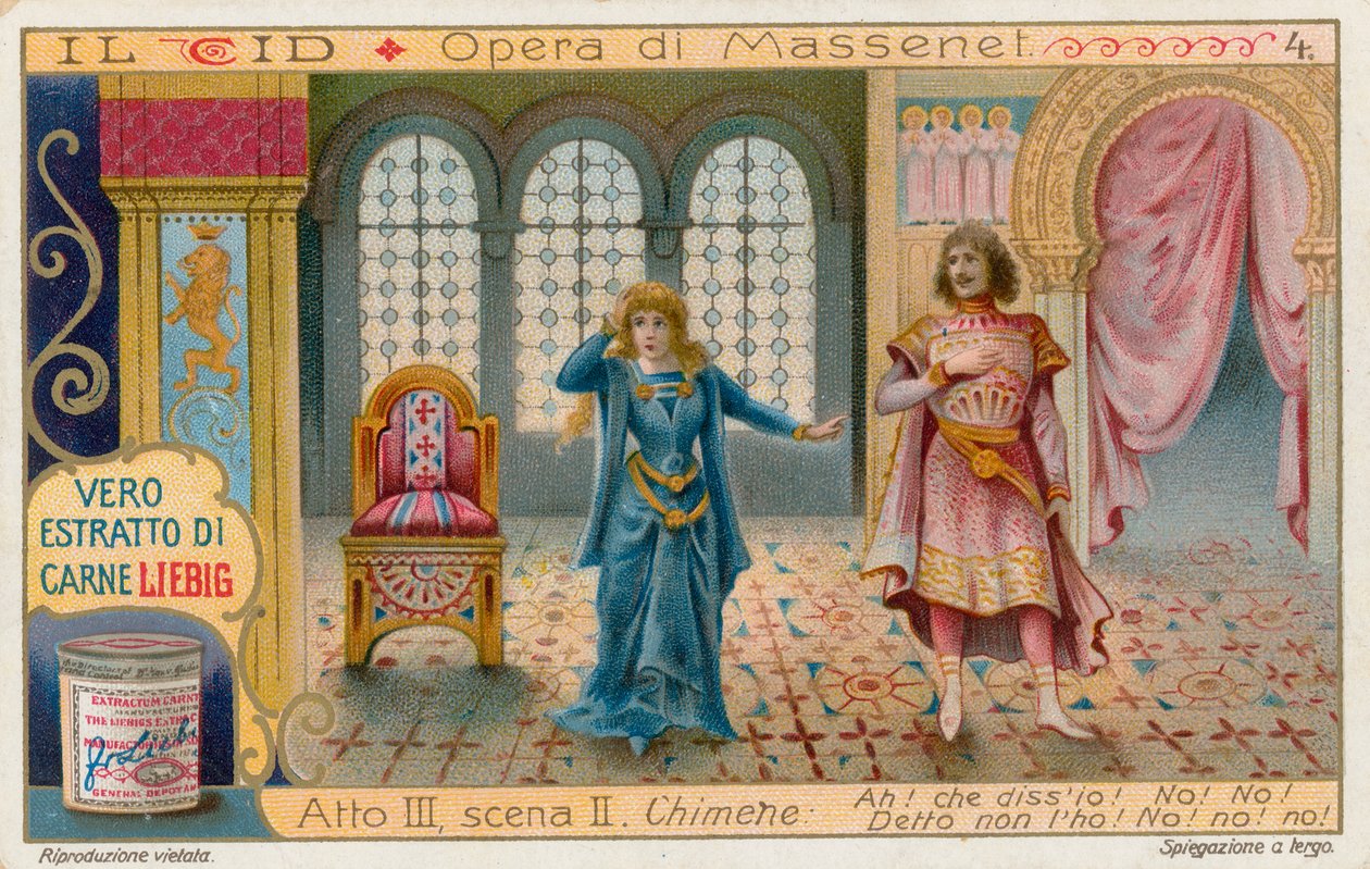 Le Cid af Massenet, Liebig-kort, begyndelsen af det 20. århundrede (chromo) af European School