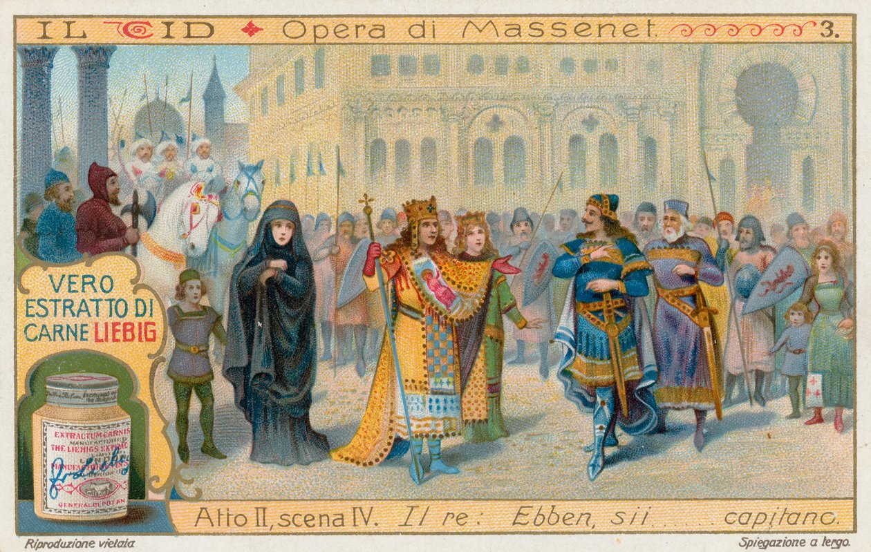 Le Cid af Massenet, Liebig-kort, begyndelsen af det 20. århundrede (chromo) af European School
