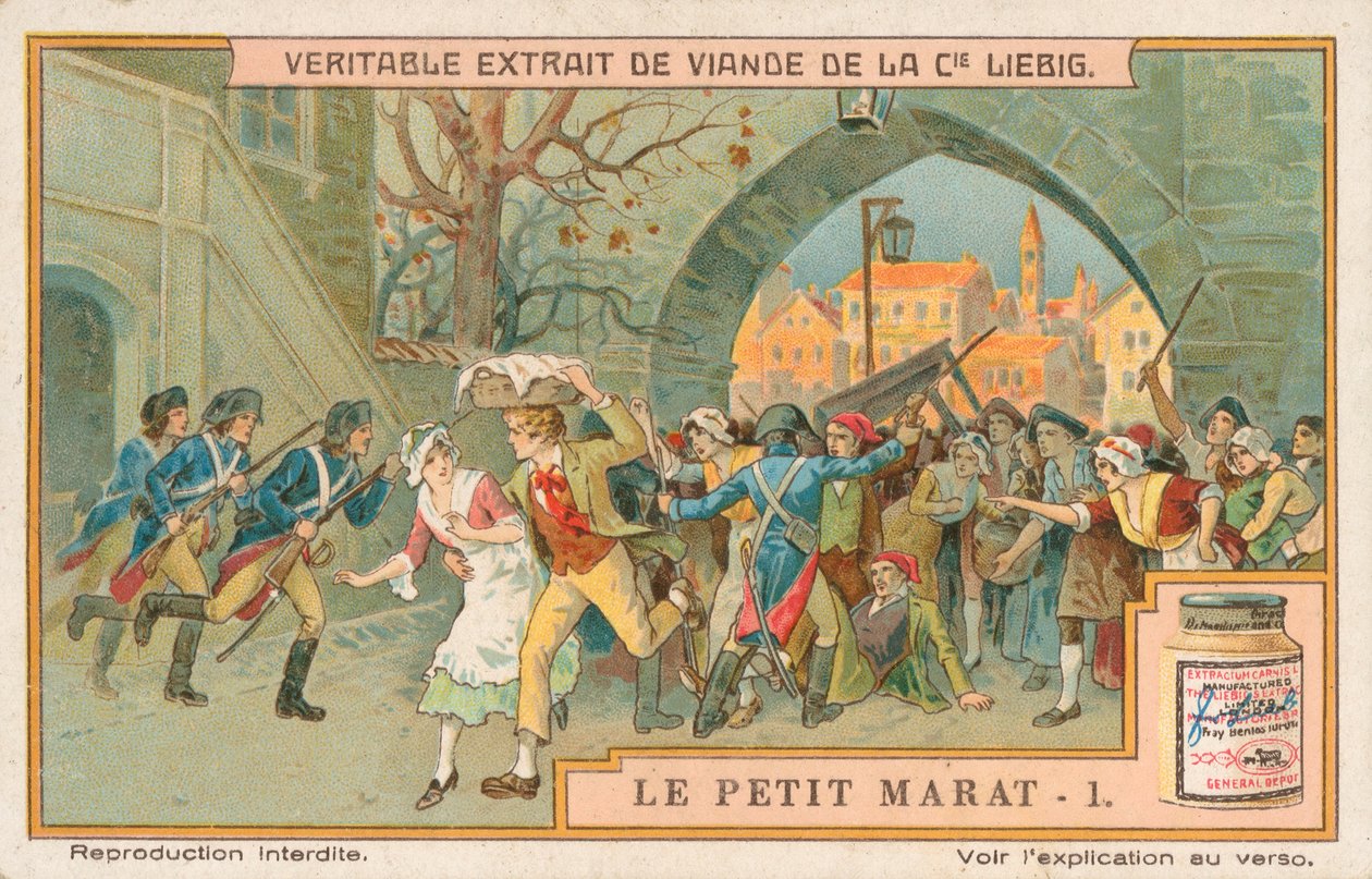 Le Petit Marat, Liebig-kort, begyndelsen af det 20. århundrede (chromo) af European School