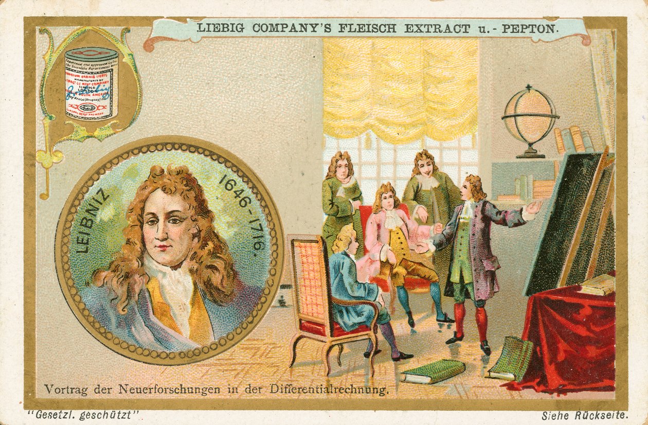 Liebniz, Liebig-kort, begyndelsen af det 20. århundrede (chromo) af European School