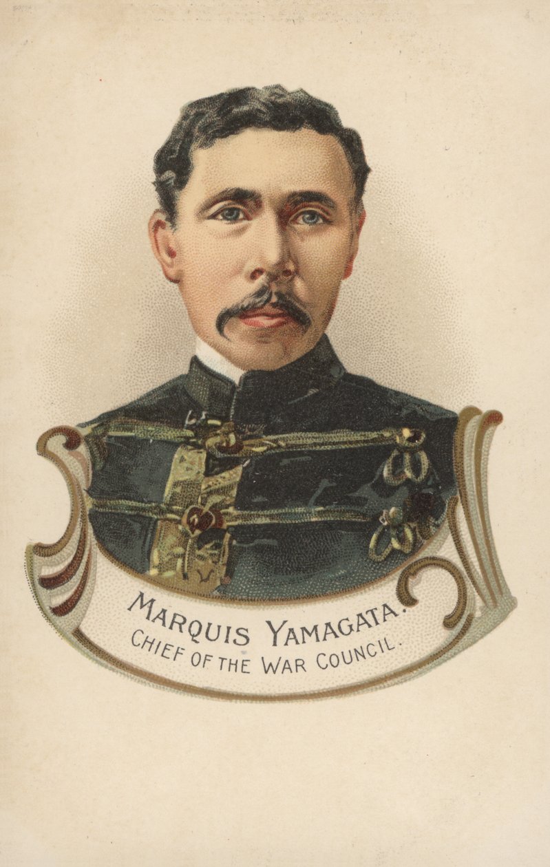 Markis Yamagata, chef for krigsrådet (farvelitografi) af European School