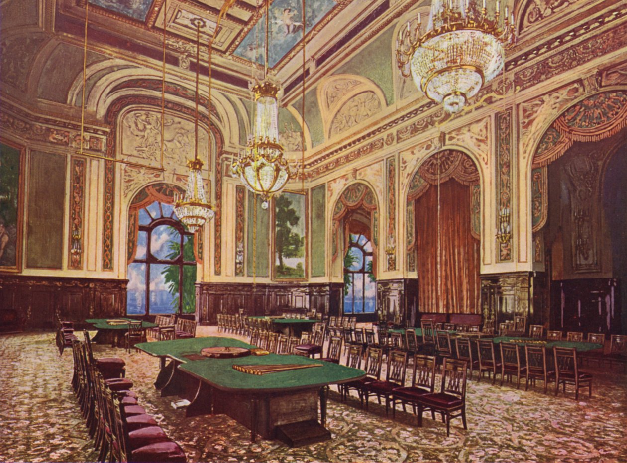 Monte-Carlo, La Nouvelle Salle (farvelitografi) af European School