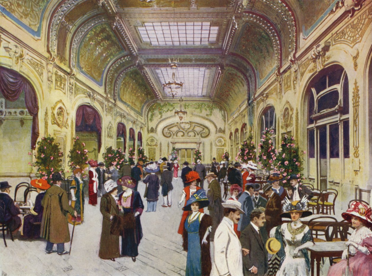 Monte-Carlo, Le Casino de Beau-Soleil (farvelitografi) af European School