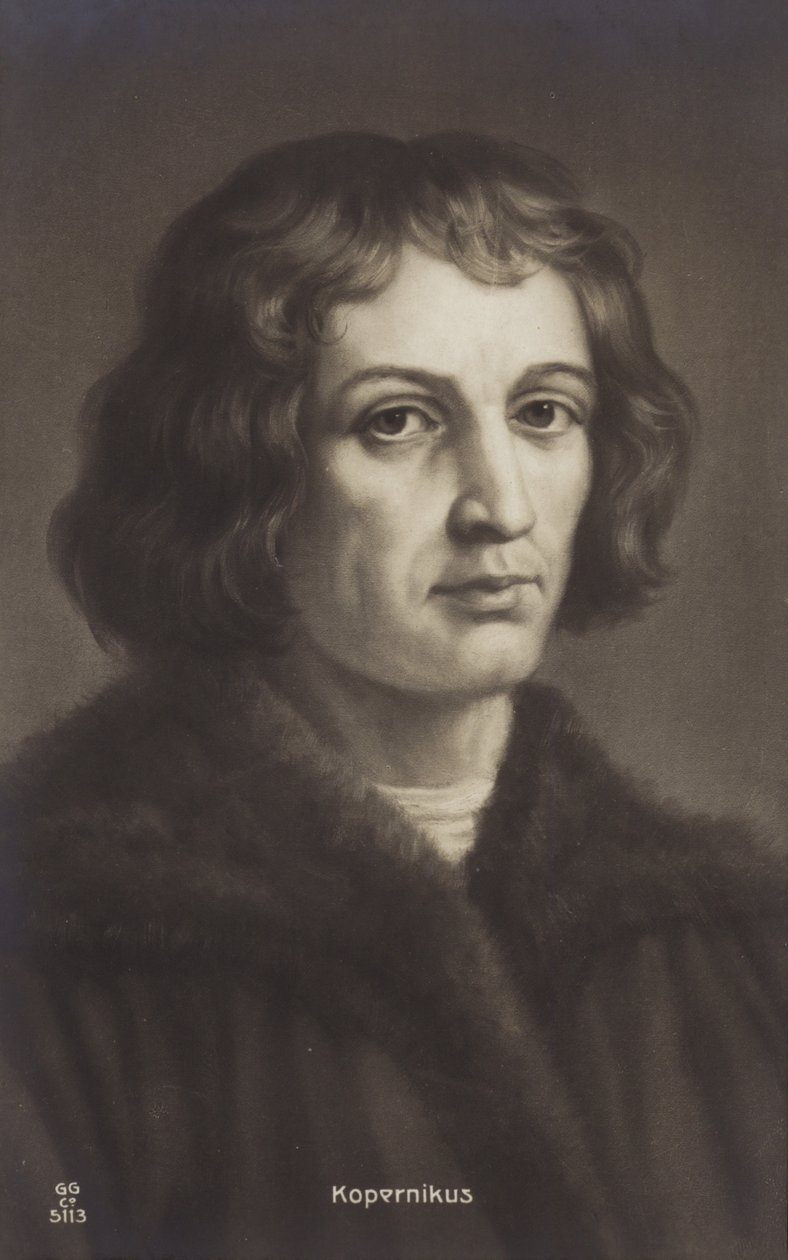 Nicolaus Copernicus (1473-1543), polsk astronom (litografi) af European School