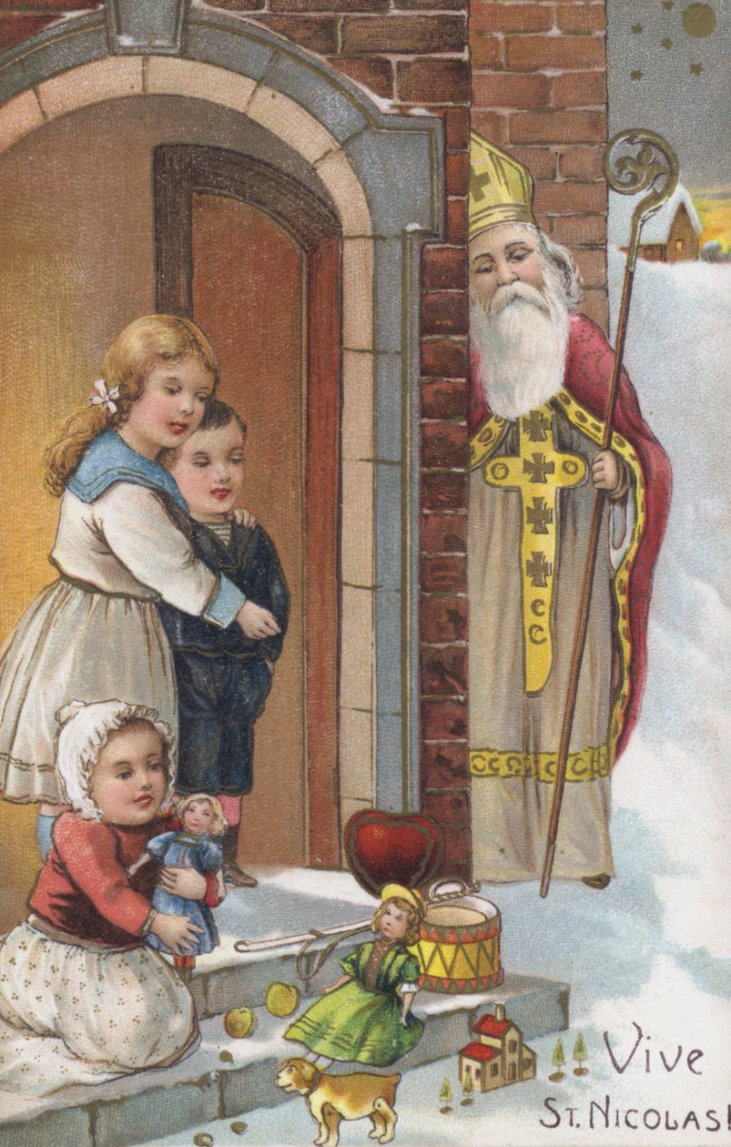 Kort til Sankt Nikolaus-dag (chromolitho) af European School