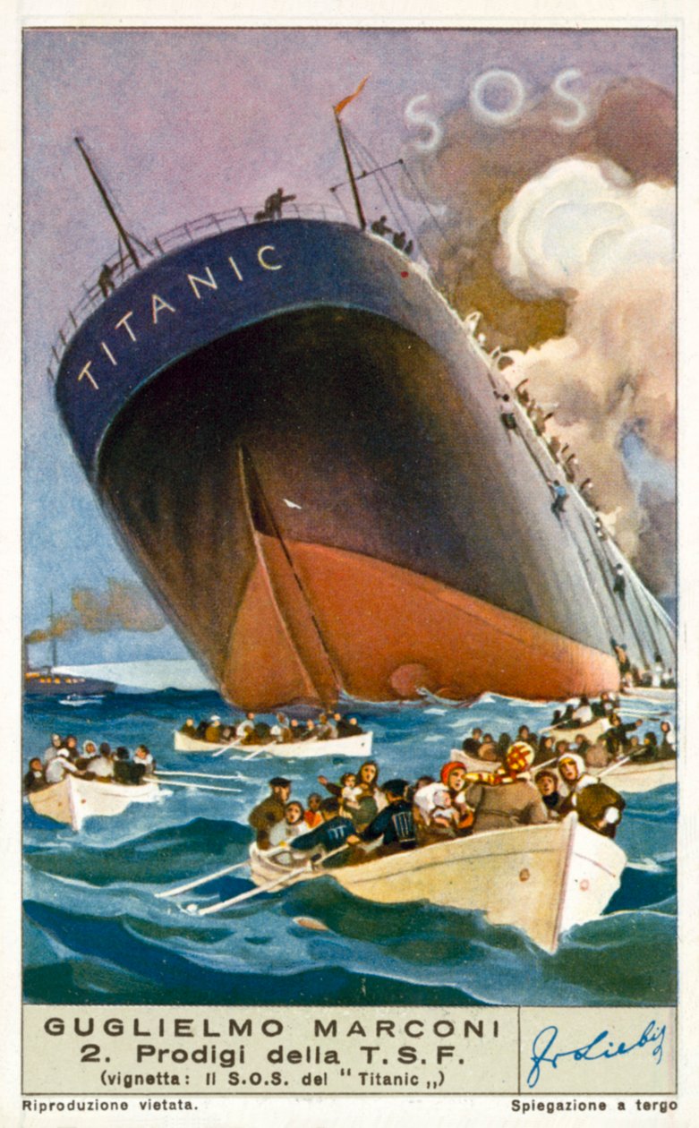 Titanic sender en trådløs SOS-besked af European School