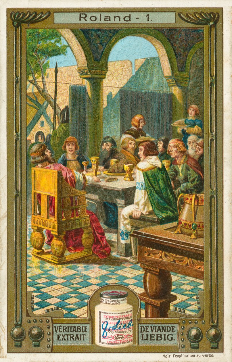 Historien om Roland, Liebig-kort, begyndelsen af det 20. århundrede (chromo) af European School