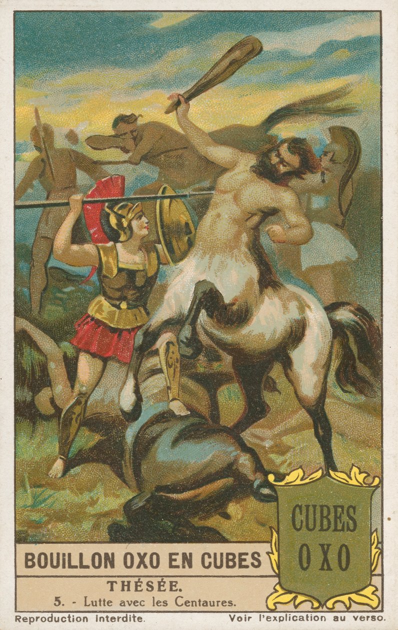Theseus, Liebig-kort, begyndelsen af det 20. århundrede (chromo) af European School