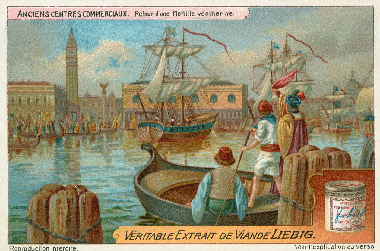 Venedig, Liebig-kort, begyndelsen af det 20. århundrede (chromo) af European School