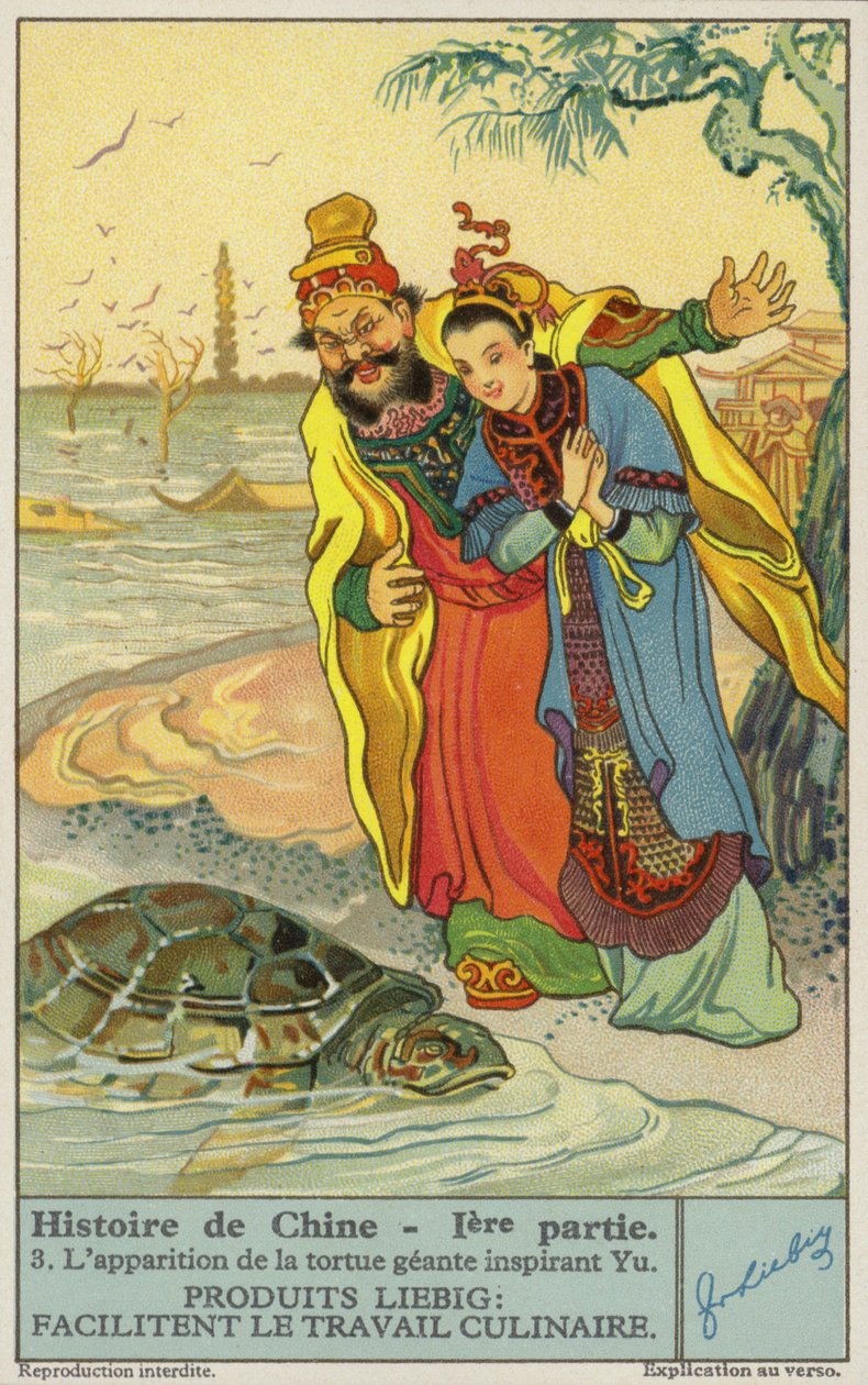 Yu den Store og den gigantiske skildpadde (chromolitho) af European School