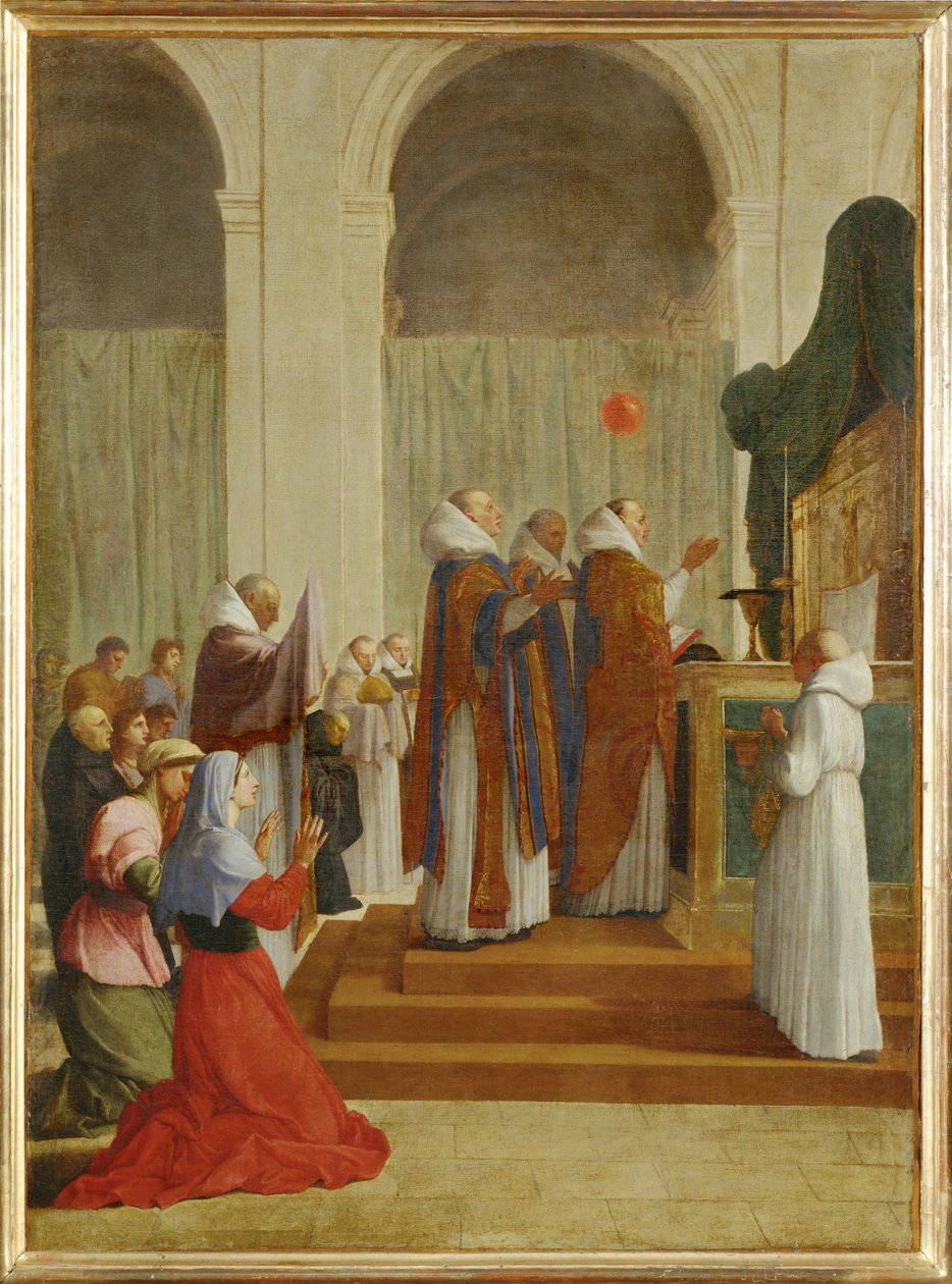 La messe de saint Martin - messen for Sankt Martin ... af Eustache (studio of) Le Sueur