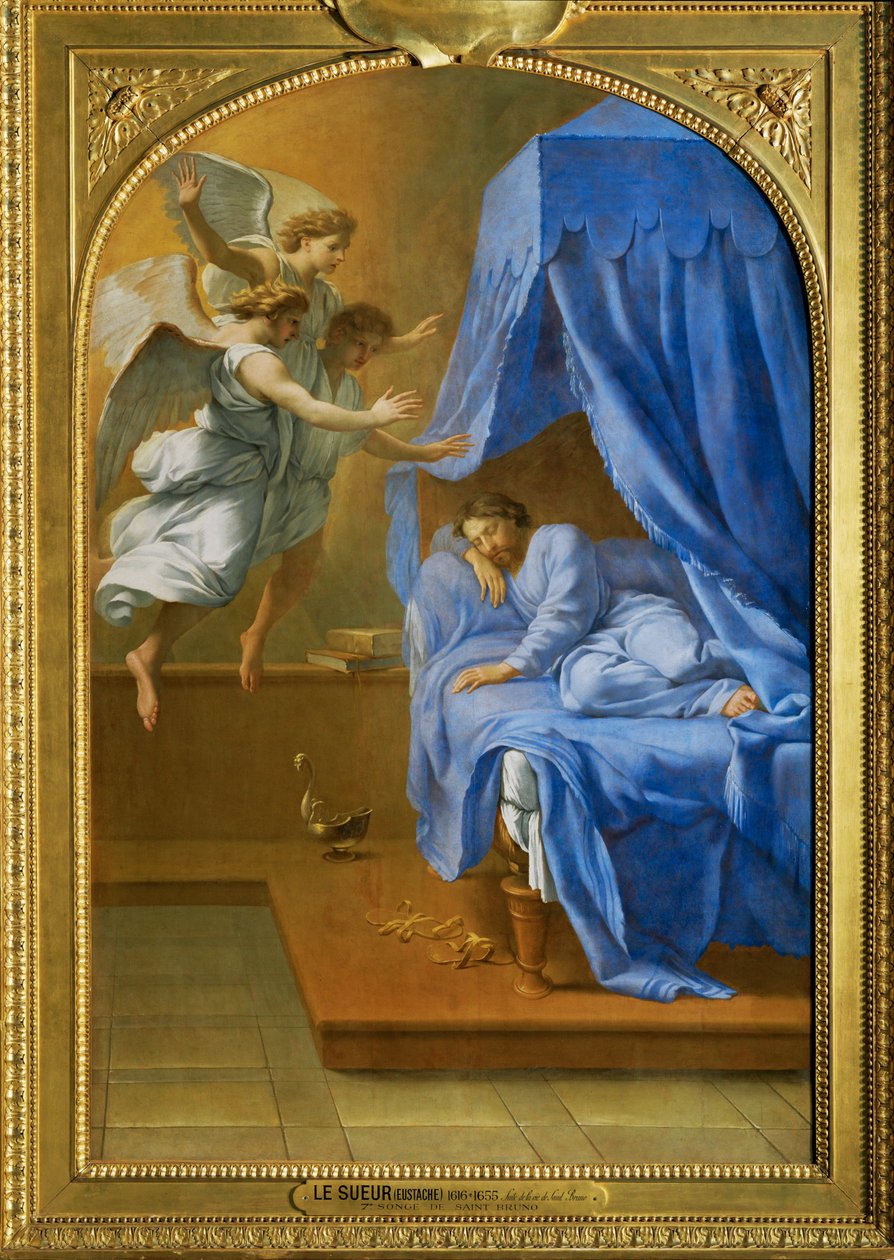Le songe de Saint Bruno - Saint Brunos drøm ... af Eustache (studio of) Le Sueur