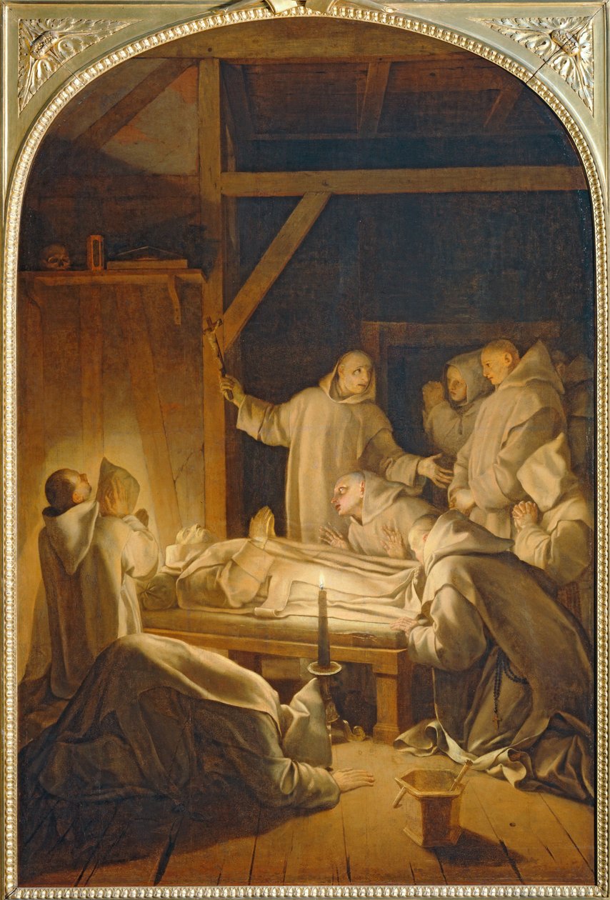 Mort de saint Bruno - Sankt Brunos død ... af Eustache (studio of) Le Sueur