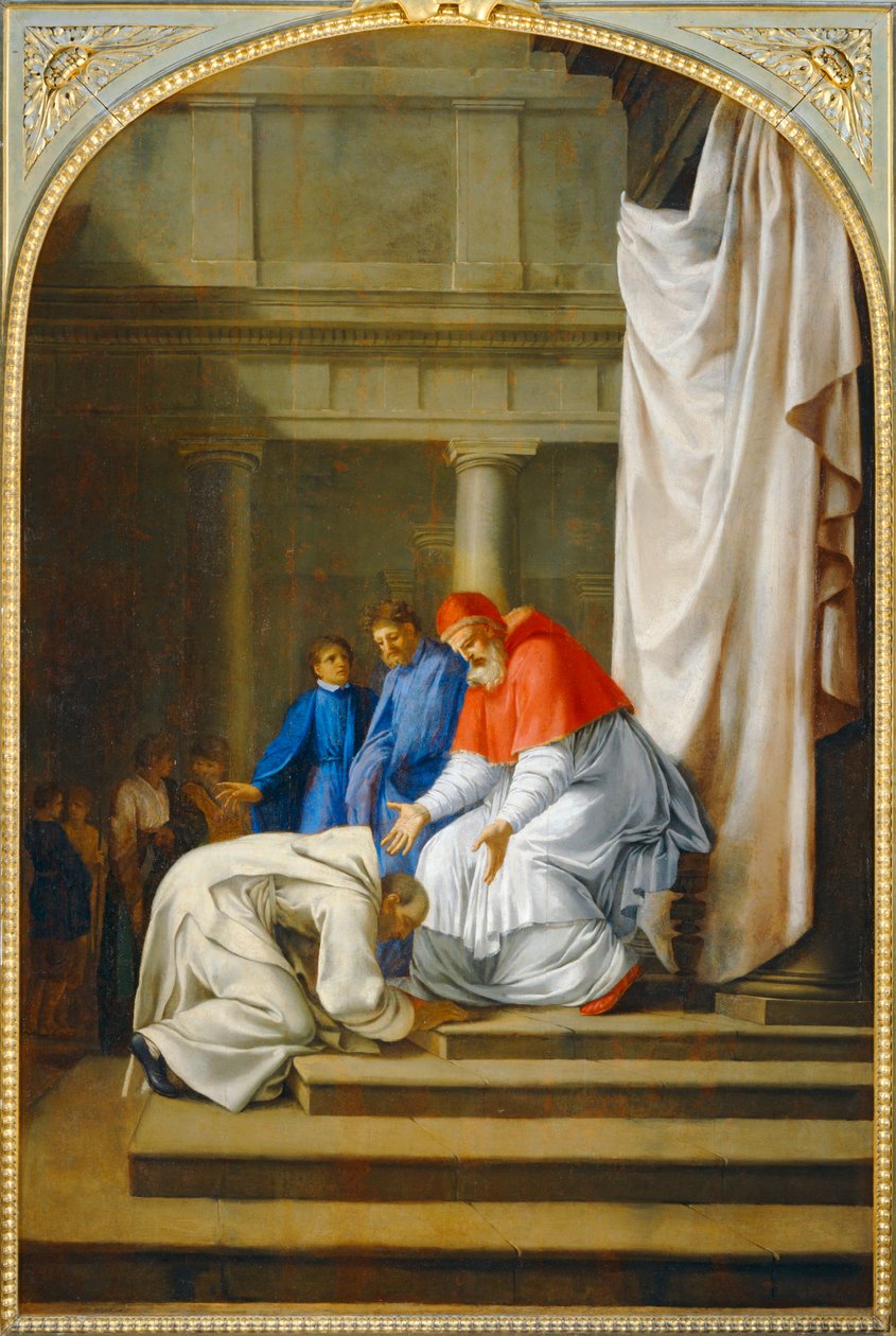Saint Bruno aux pieds du pape Urbain II - Sankt Bruno ved pave Urban II